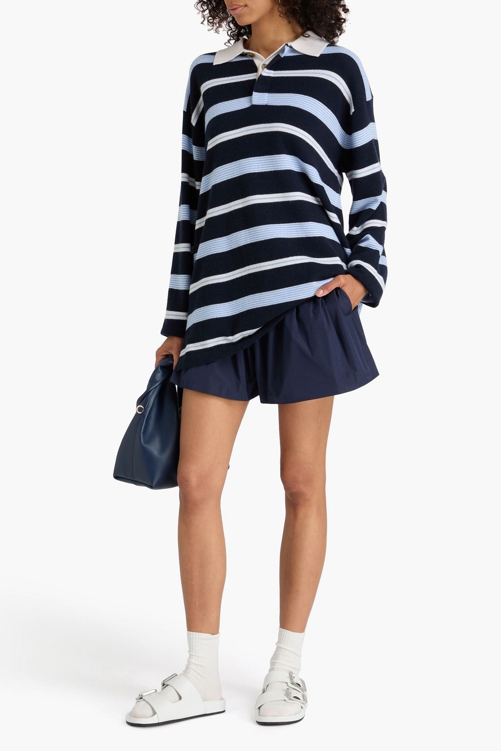 GUEST IN RESIDENCE Striped cashmere polo sweater