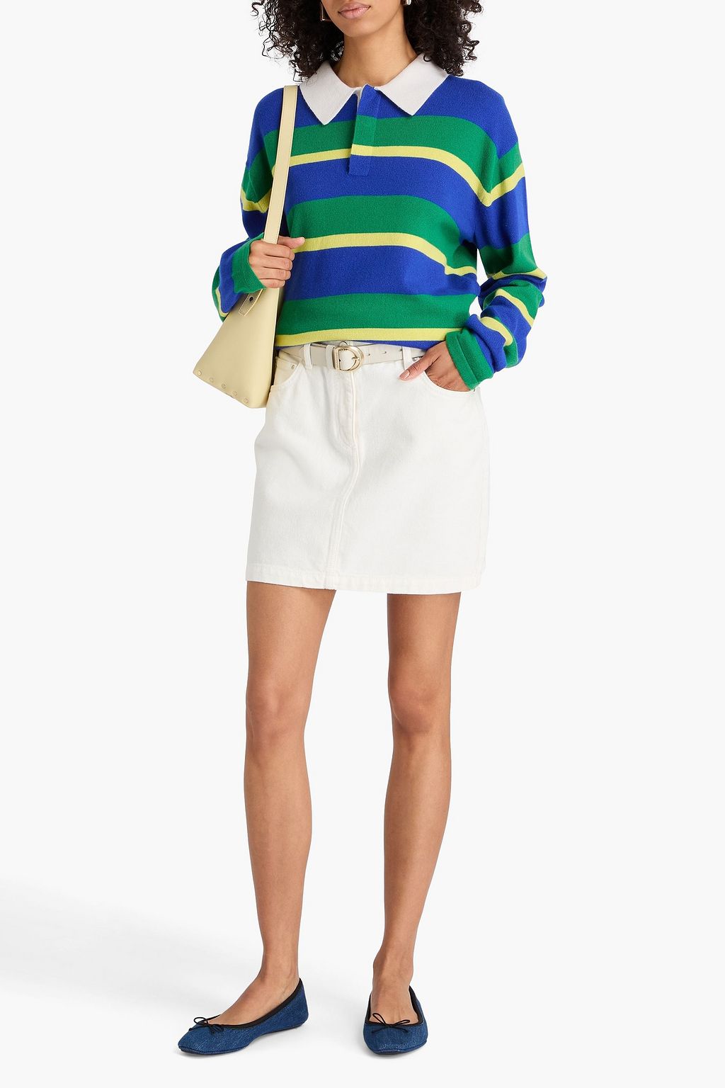 GUEST IN RESIDENCE Striped cashmere polo sweater