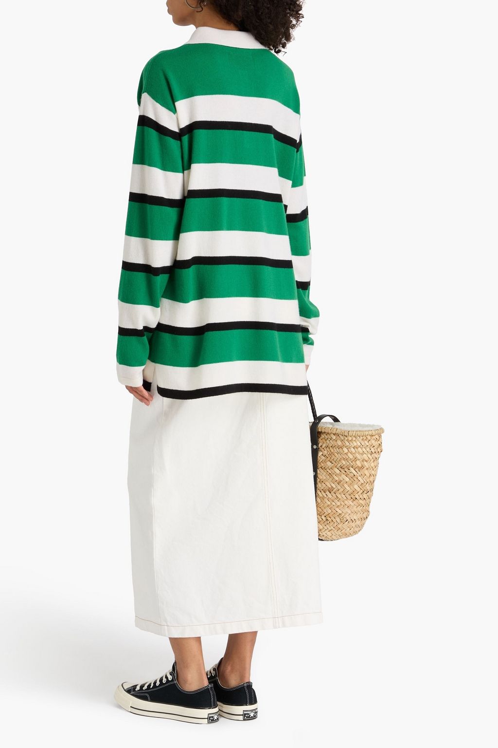 GUEST IN RESIDENCE Striped cashmere polo sweater