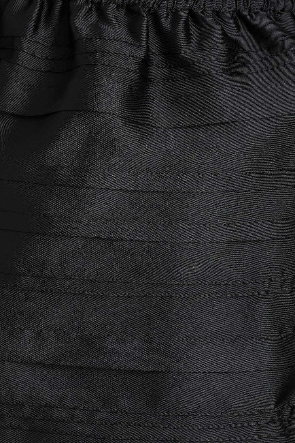 CECILIE BAHNSEN Nona pintucked satin-twill mini skirt