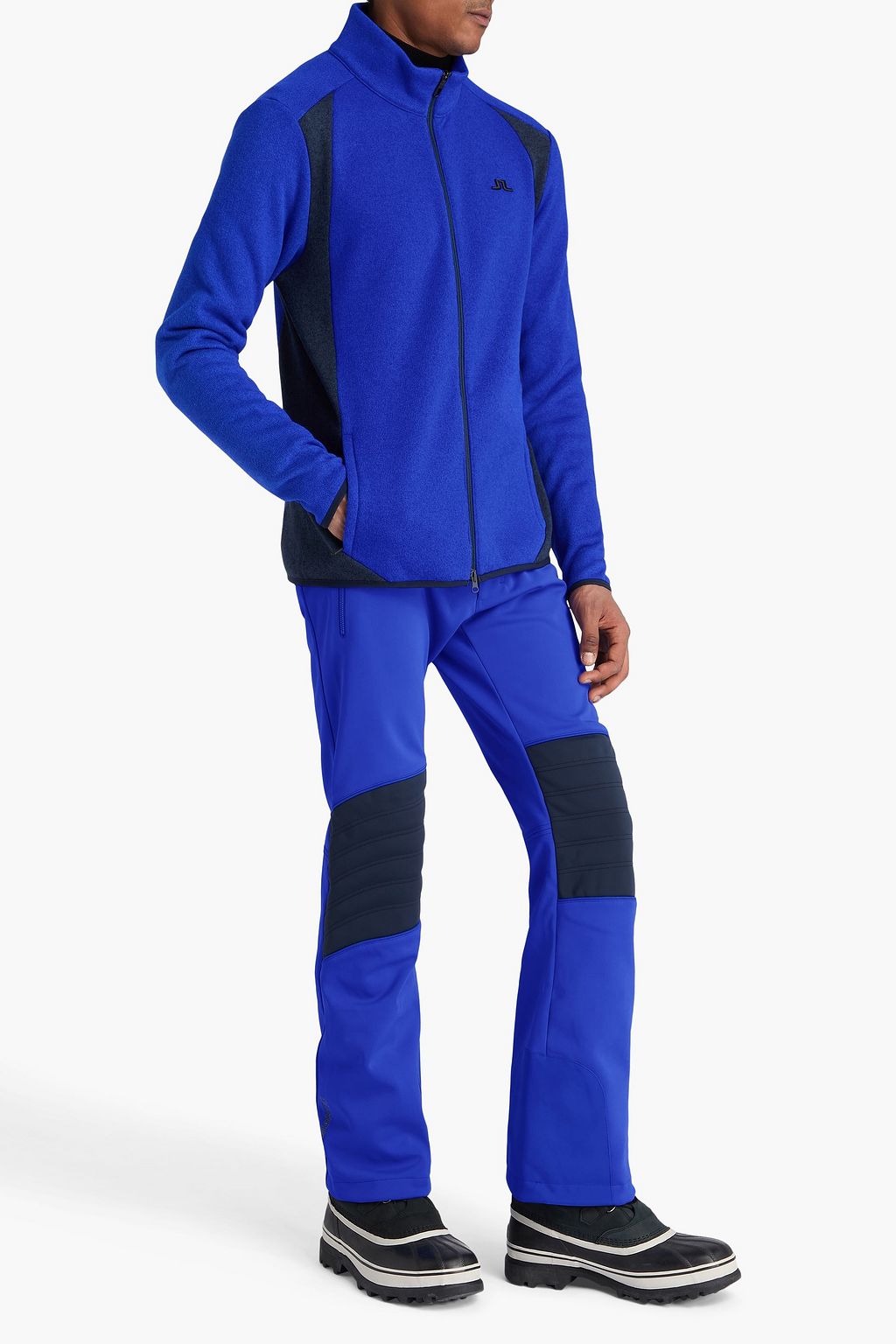 J. LINDEBERG Steve two-tone fleece sweatshirt