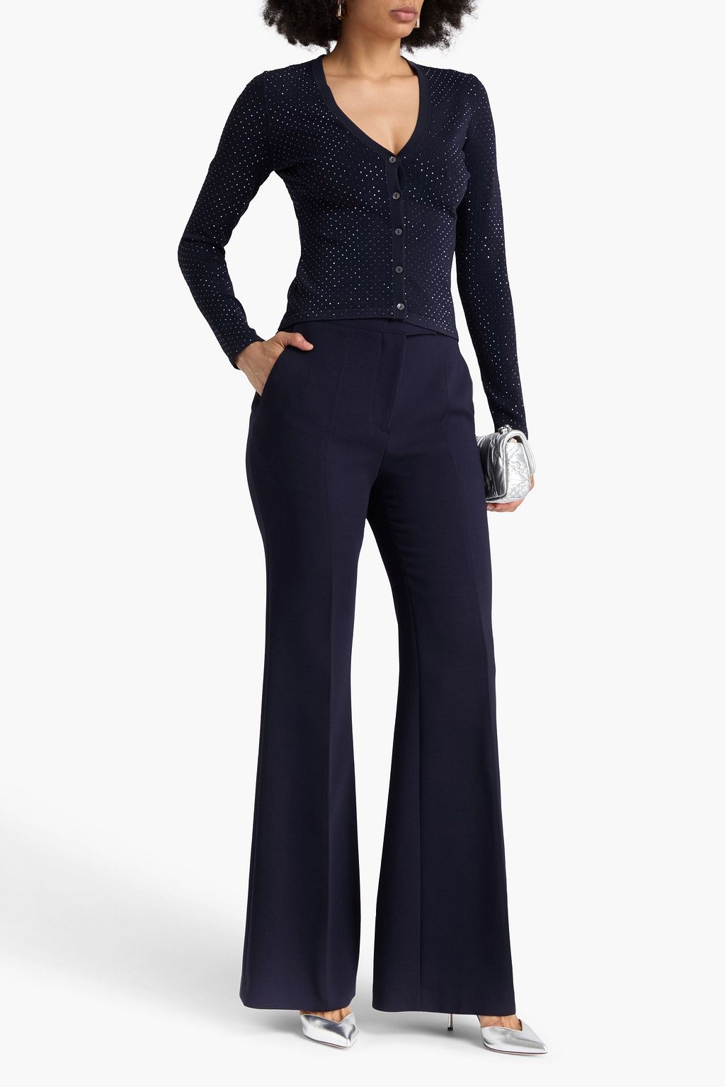 AUTUMN CASHMERE Strickcardigan mit Kristallverzierung