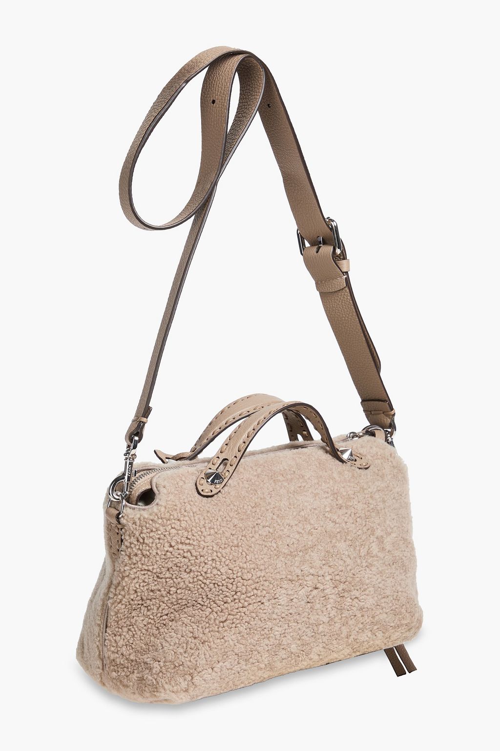 FENDI By The Way Soft medium shearling shoulder bag