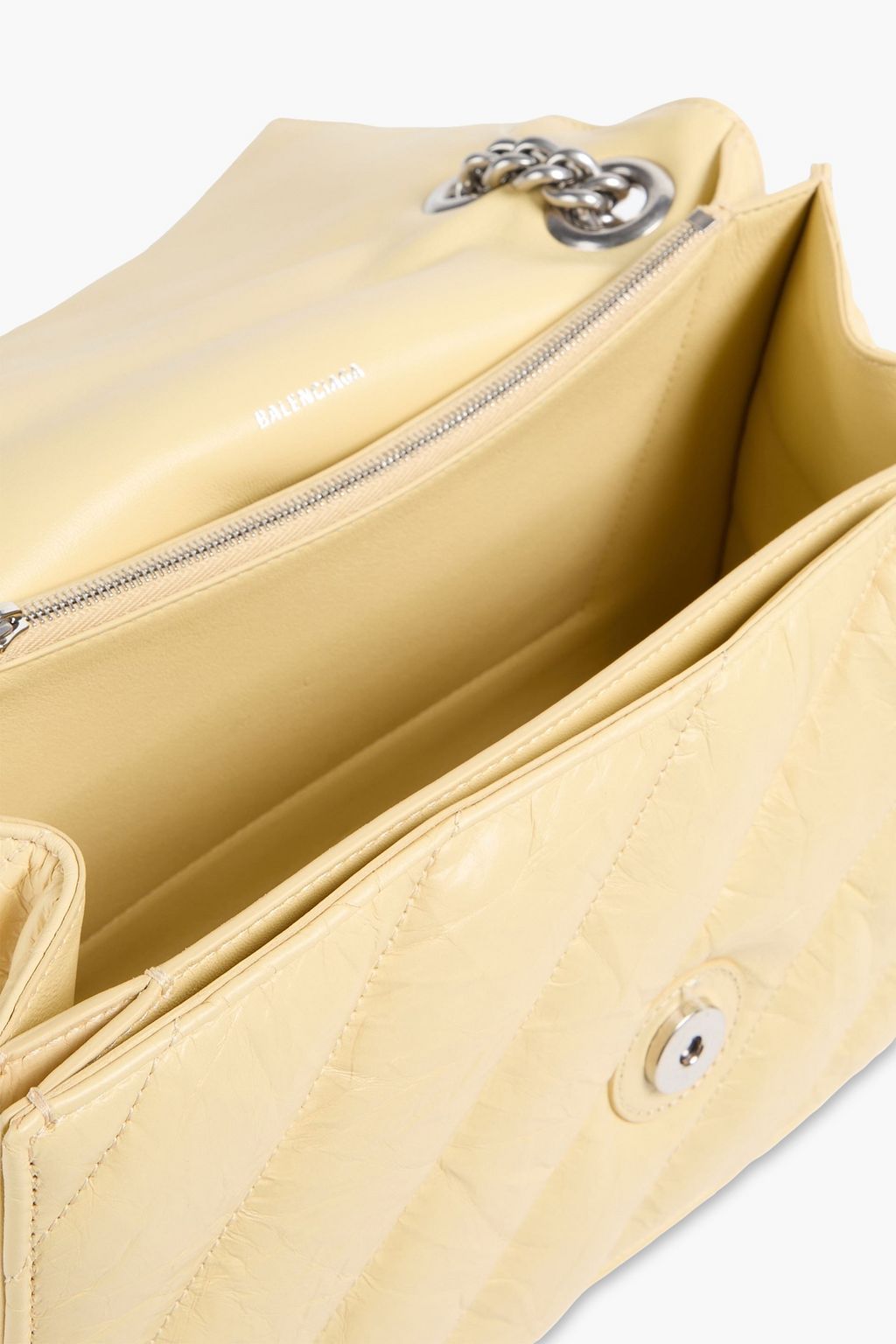 BALENCIAGA Crush quilted crinkled-leather shoulder bag