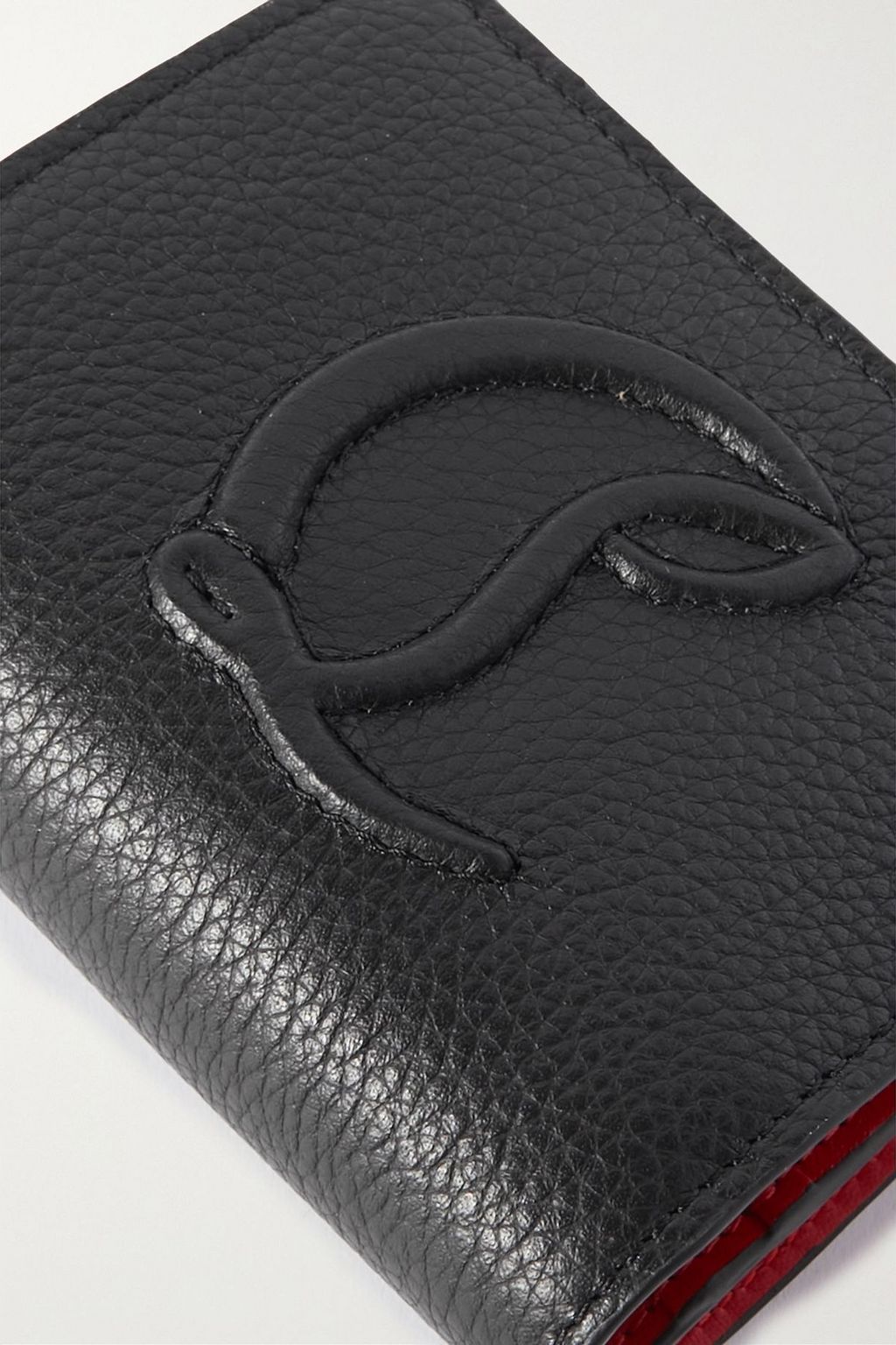 CHRISTIAN LOUBOUTIN By My Side embossed textured-leather wallet