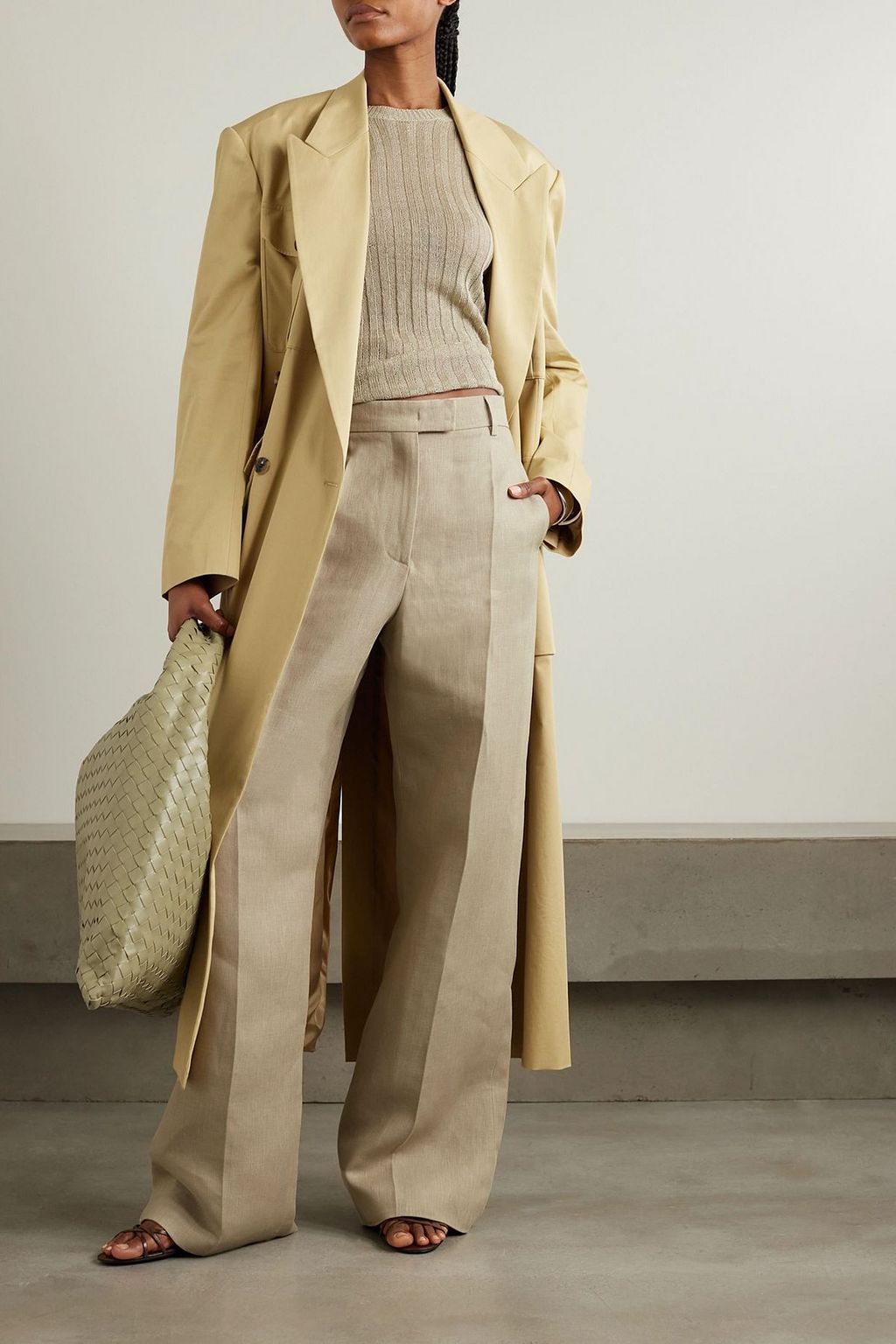 VALENTINO GARAVANI Linen wide-leg pants