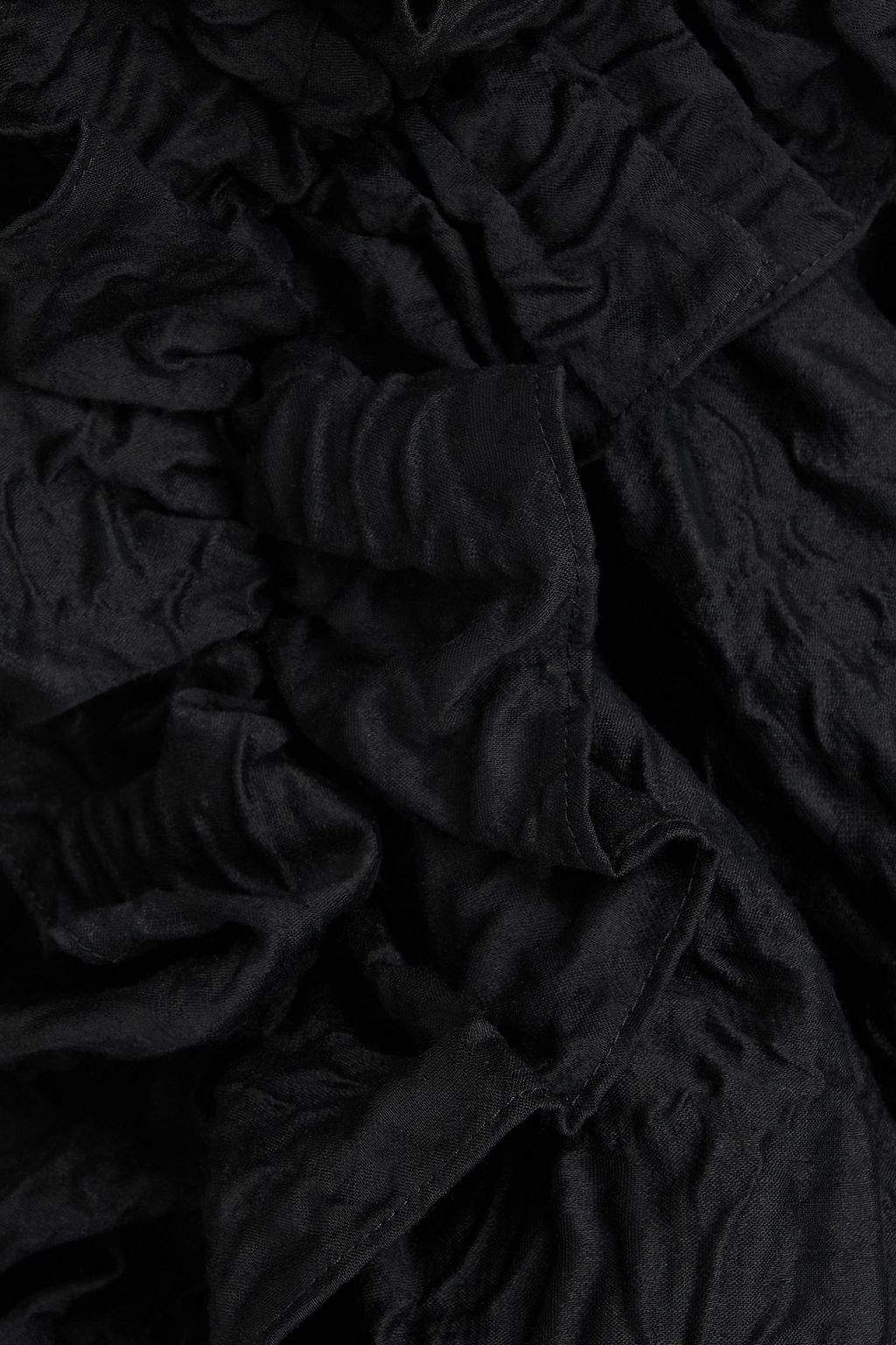 CECILIE BAHNSEN 러플 장식 울 혼방 클로케 미니 드레스