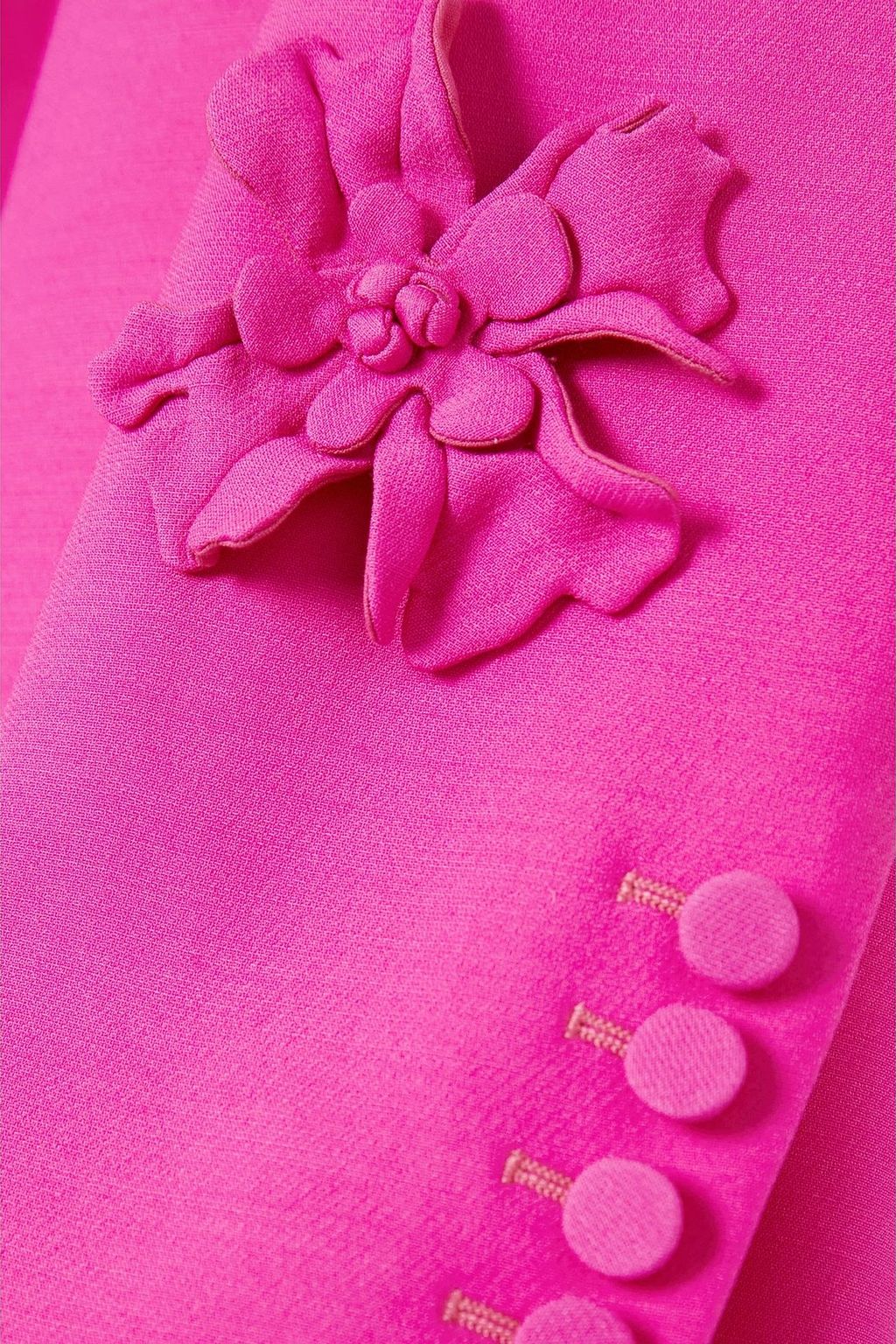 VALENTINO GARAVANI Double-breasted wool and silk-blend crepe blazer