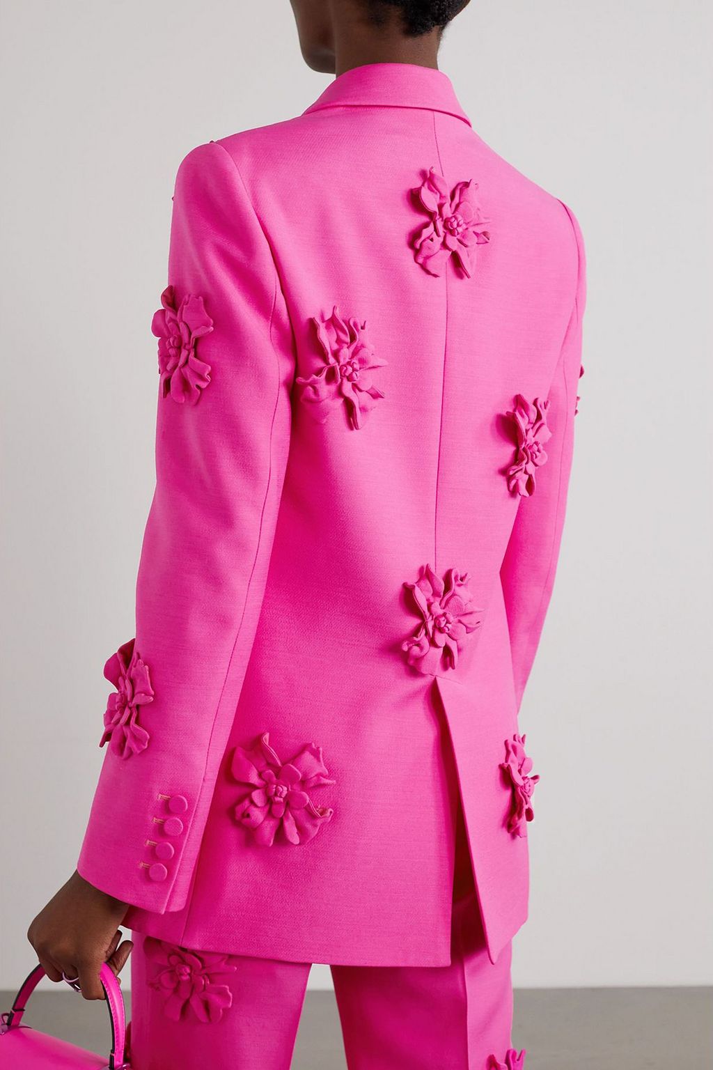 VALENTINO GARAVANI Double-breasted wool and silk-blend crepe blazer