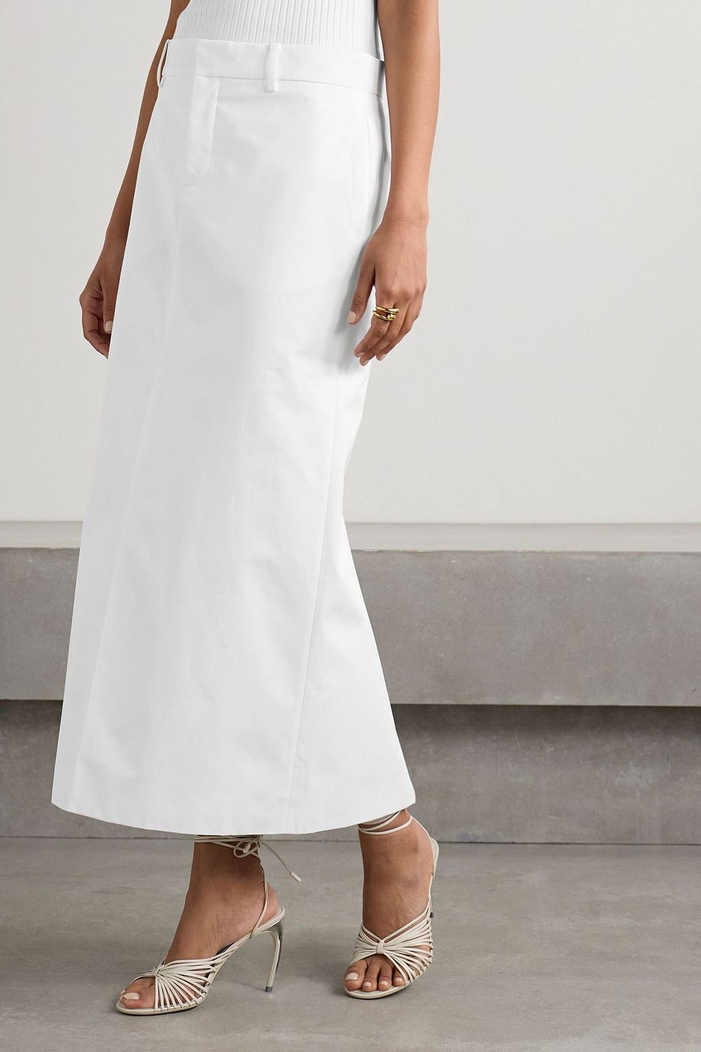 VALENTINO GARAVANI Cotton-poplin maxi skirt
