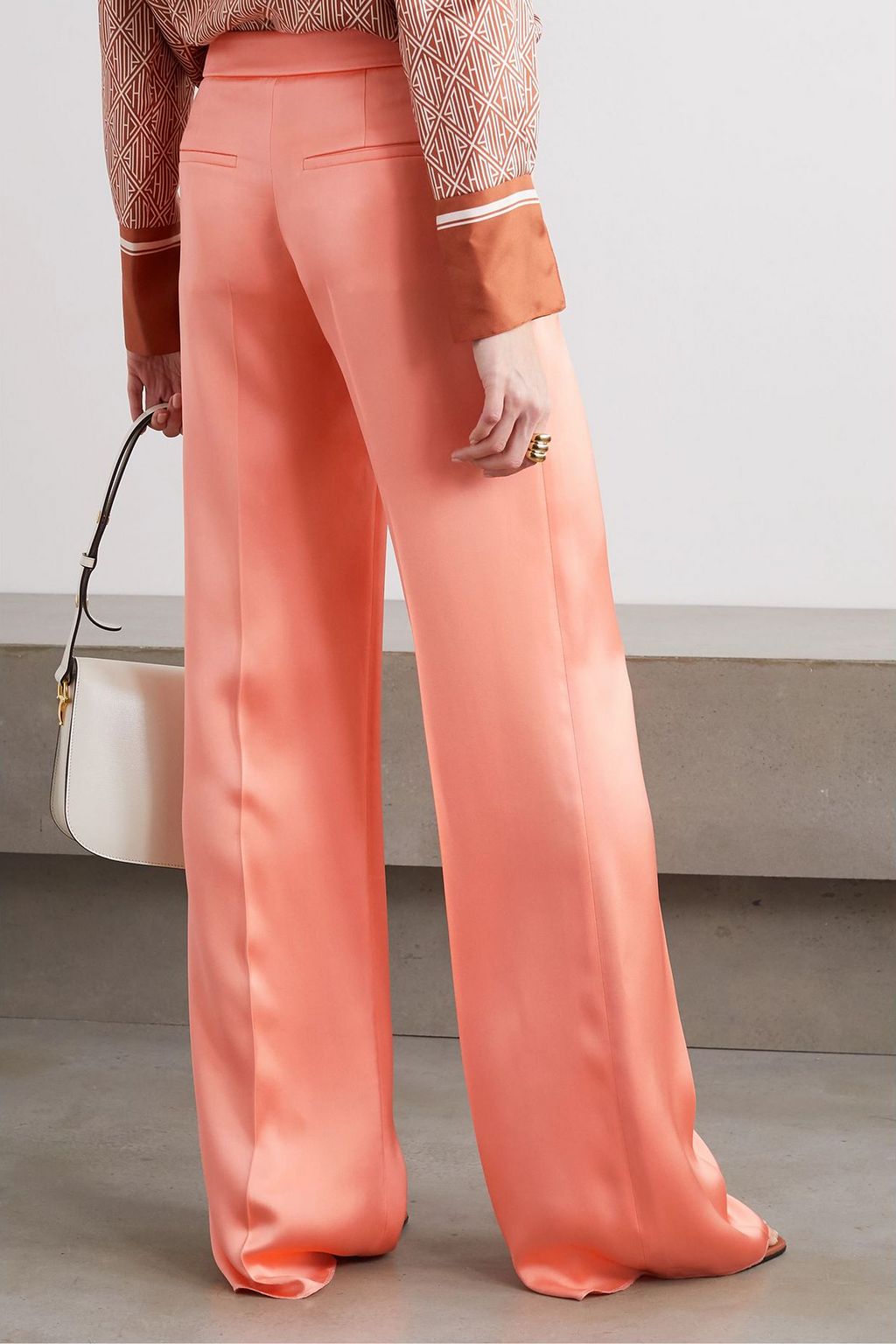 VALENTINO GARAVANI Satin wide-leg pants