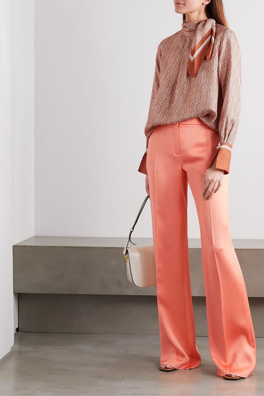 VALENTINO GARAVANI Satin wide-leg pants