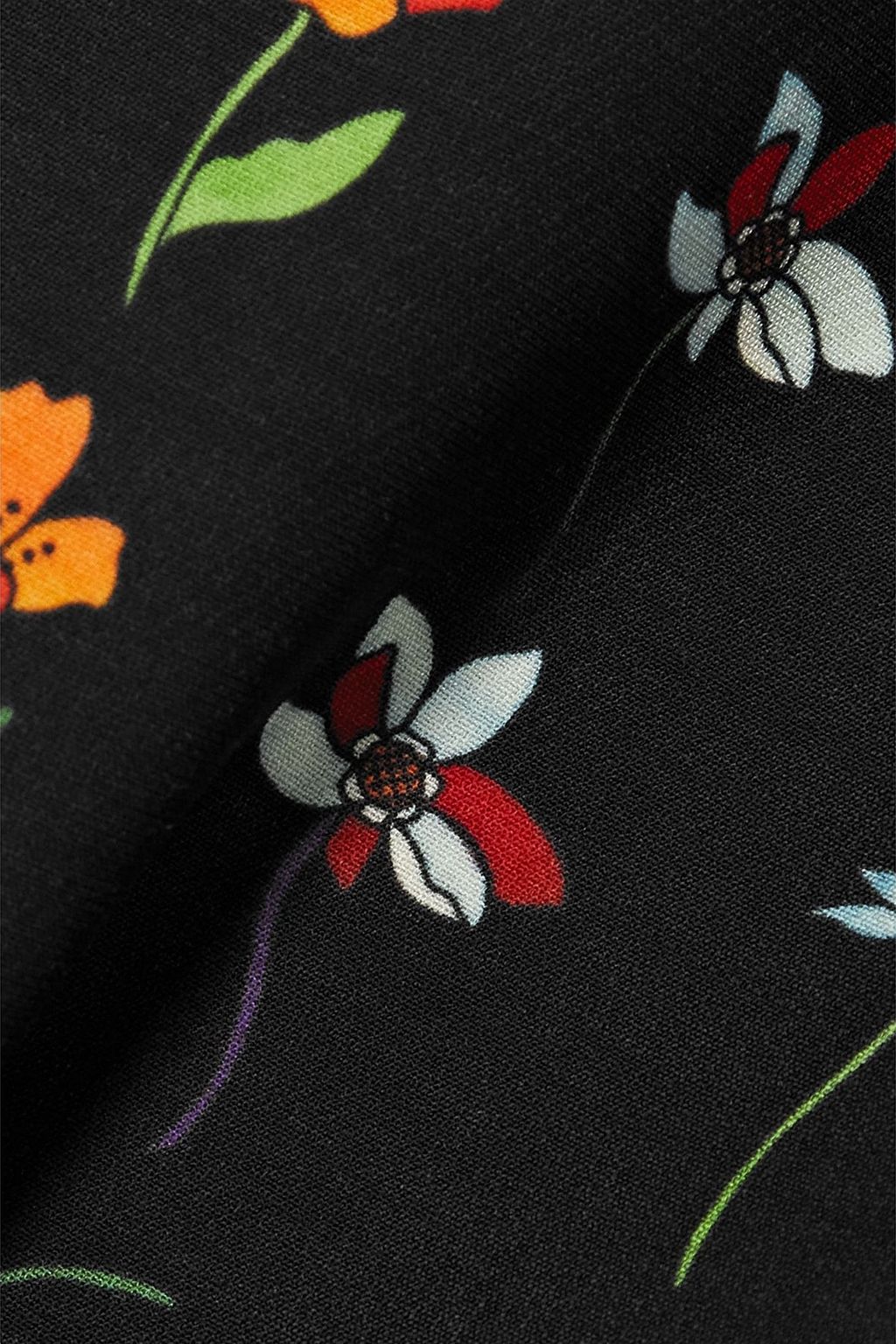 VALENTINO GARAVANI Floral-print wool-blend mini dress