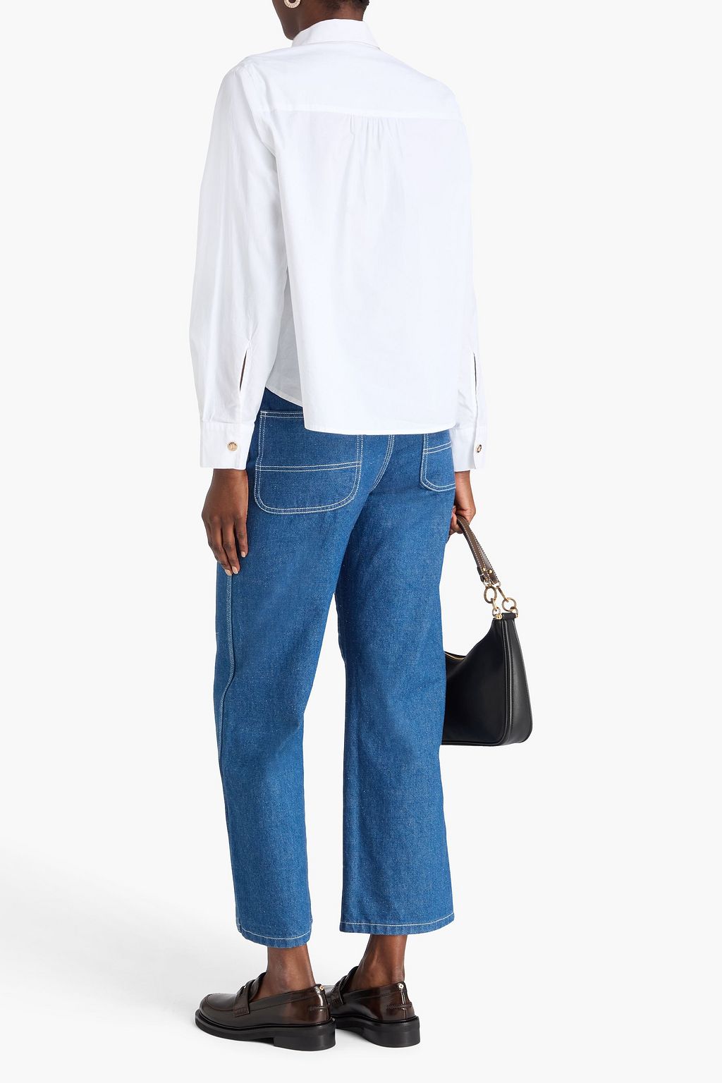 MAJE Stretch-cotton poplin shirt