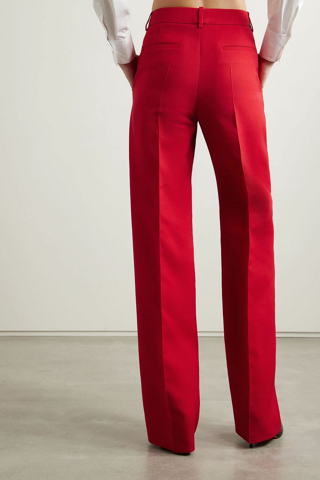 VALENTINO GARAVANI Wool and silk-blend crepe straight-leg pants