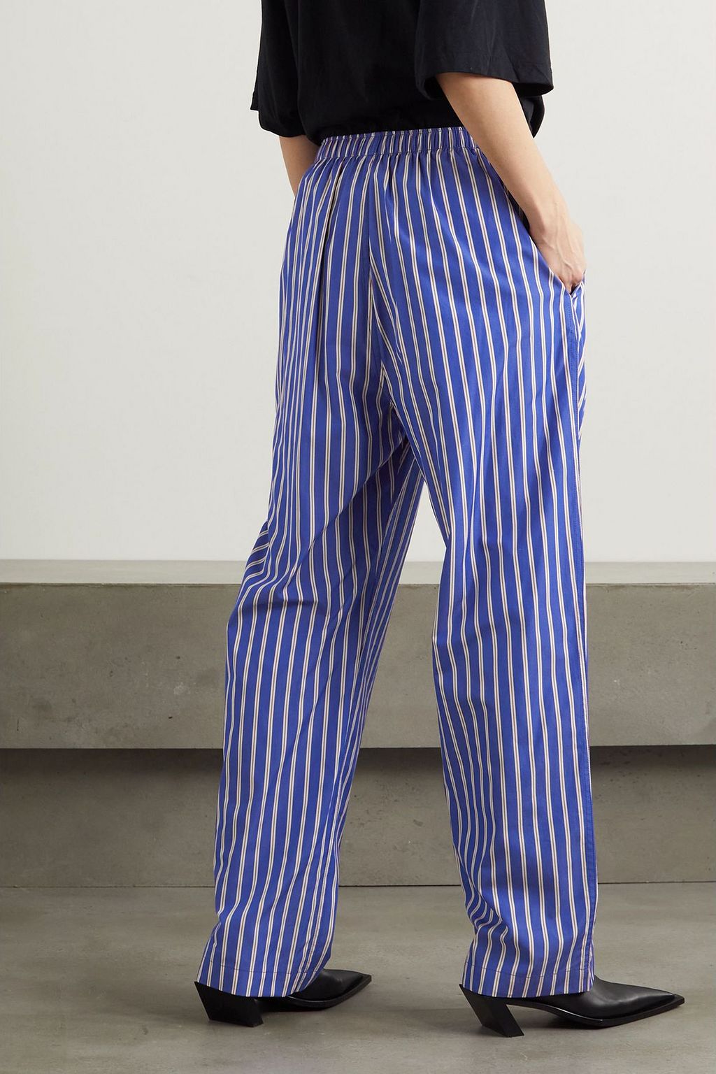 BALENCIAGA Hose aus gestreifter Baumwollpopeline