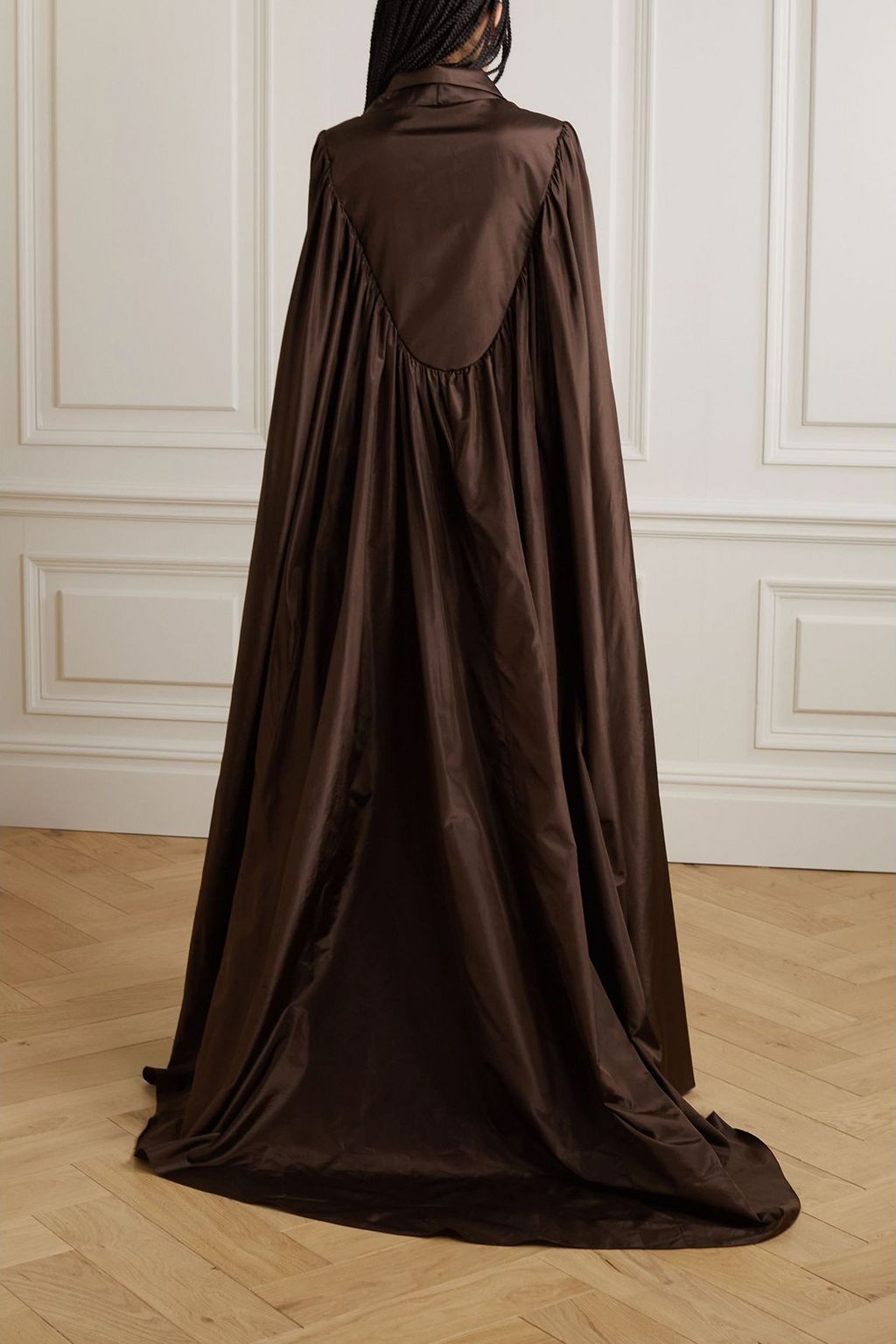 VALENTINO GARAVANI Cape-effect silk-satin gown