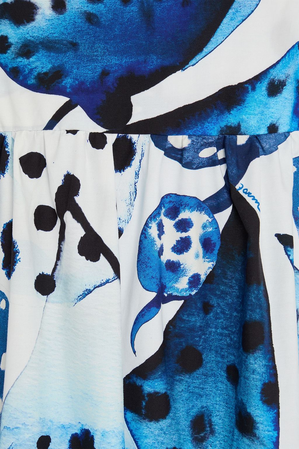 FARM RIO Printed cotton-poplin midi dress