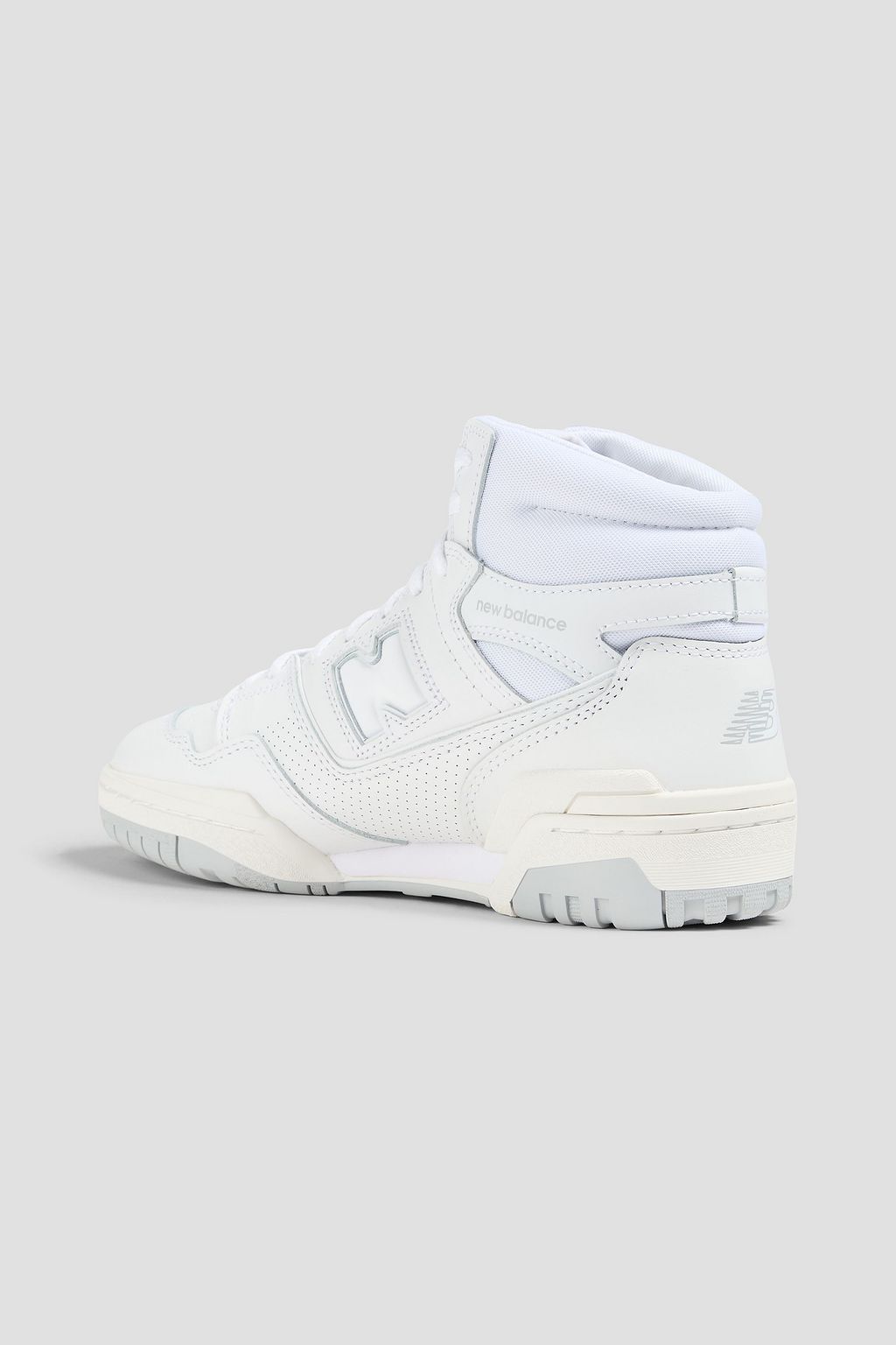NEW BALANCE 650 mesh-trimmed leather high-top sneakers
