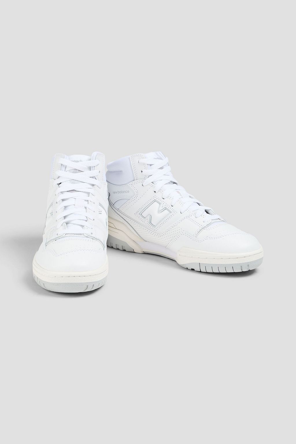 NEW BALANCE 650 mesh-trimmed leather high-top sneakers