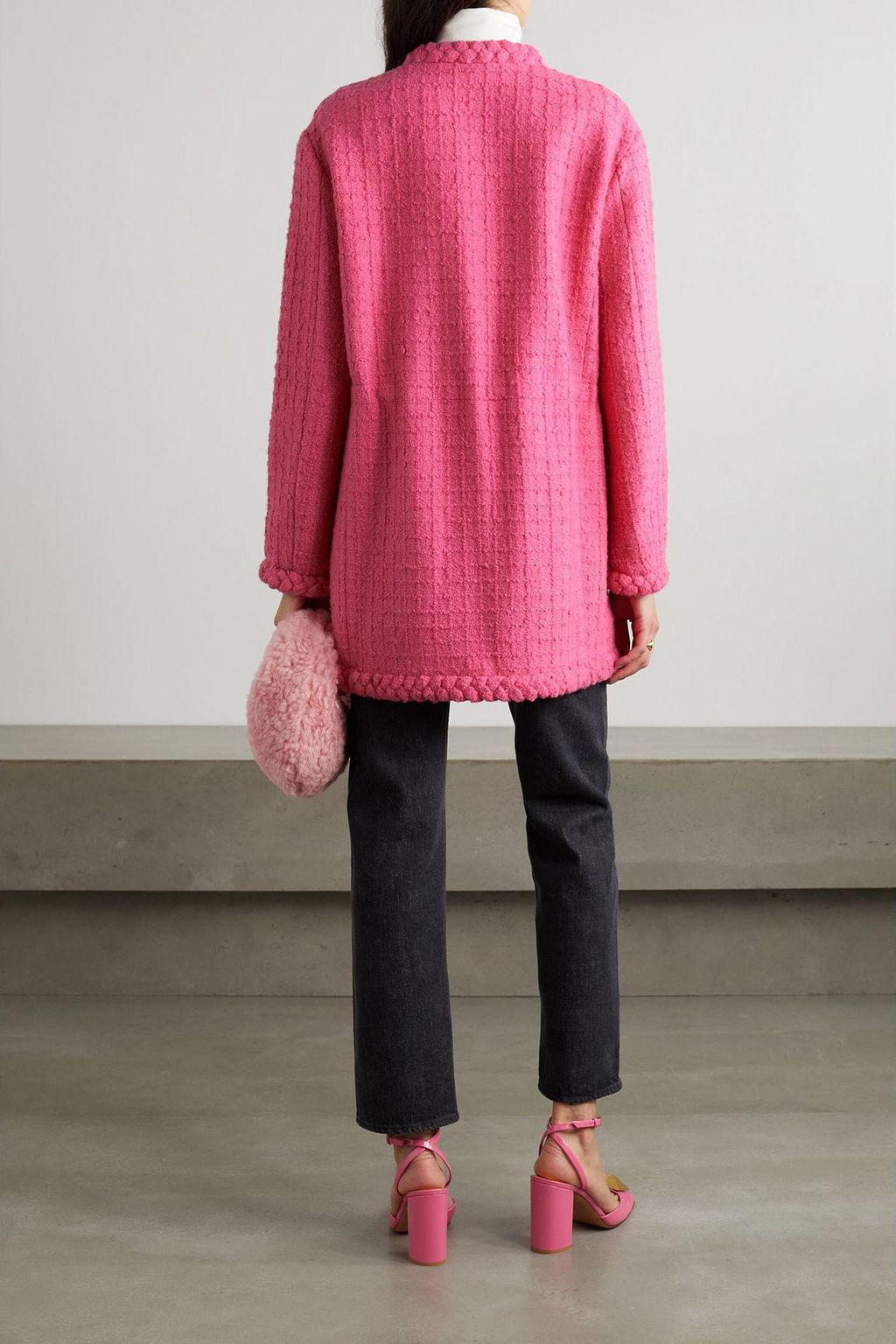 VALENTINO GARAVANI Braided wool-blend bouclé-tweed jacket