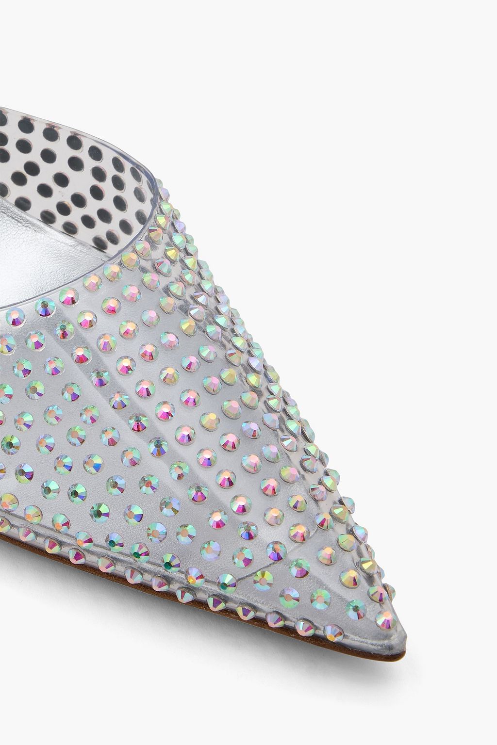 PARIS TEXAS Hollywood crystal-embellished PVC mules