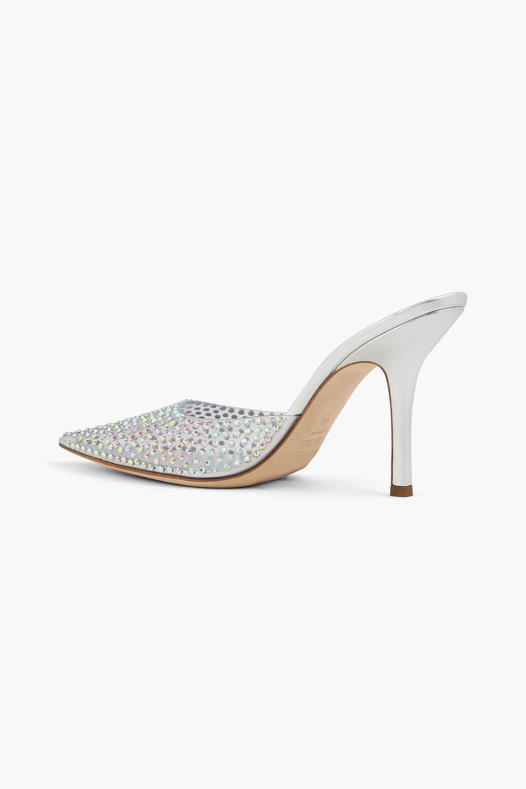 PARIS TEXAS Hollywood crystal-embellished PVC mules