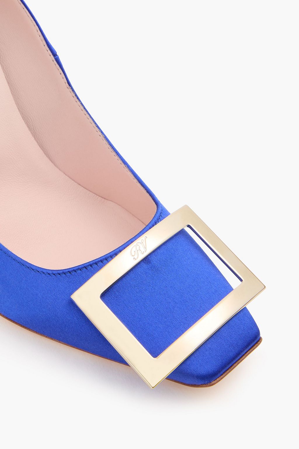 ROGER VIVIER Trompette embellished satin pumps