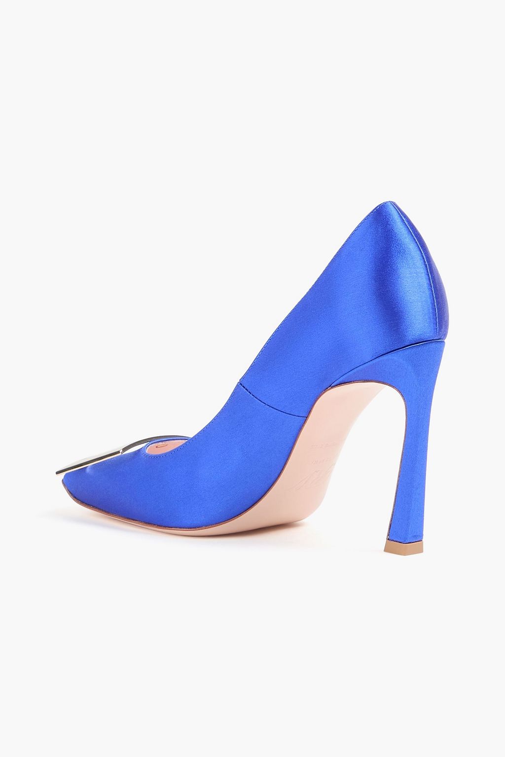 ROGER VIVIER Trompette embellished satin pumps