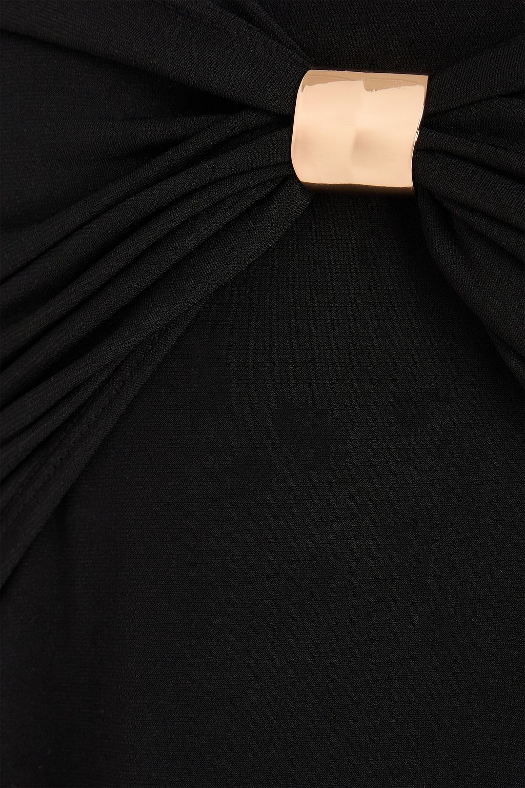 HERVÉ LÉGER Valentina embellished draped stretch-jersey midi skirt