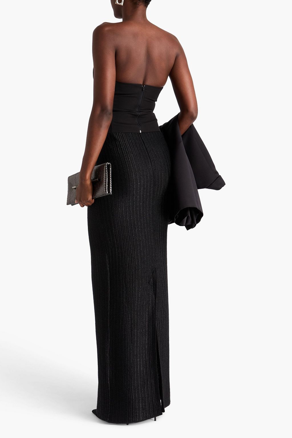 TOM FORD تنورة ضيقة طويلة من مزيج القطن المحبوك بنمط جاكار