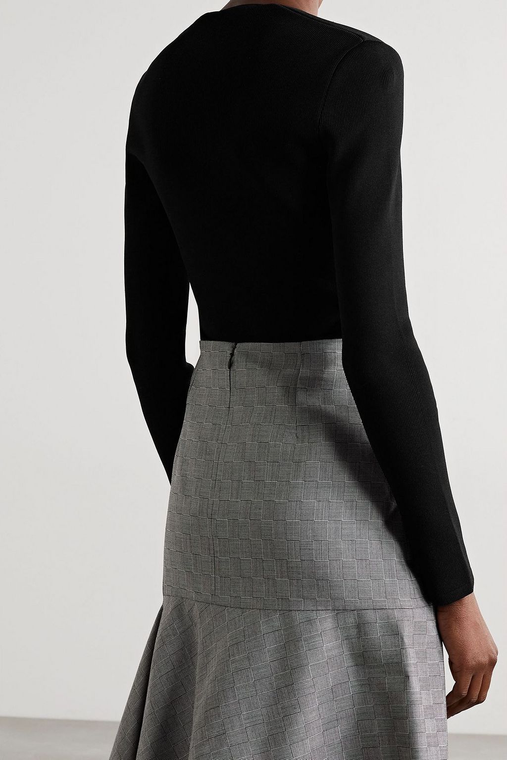 BALENCIAGA Ribbed stretch-knit top