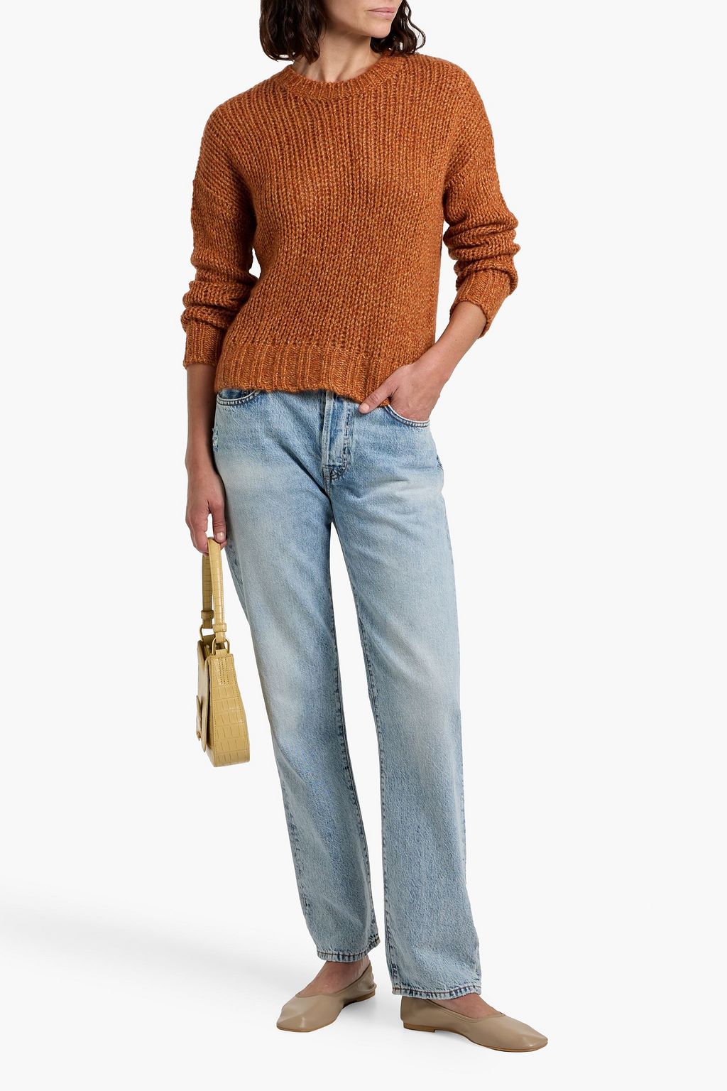 AUTUMN CASHMERE Cashmere and silk-blend sweater