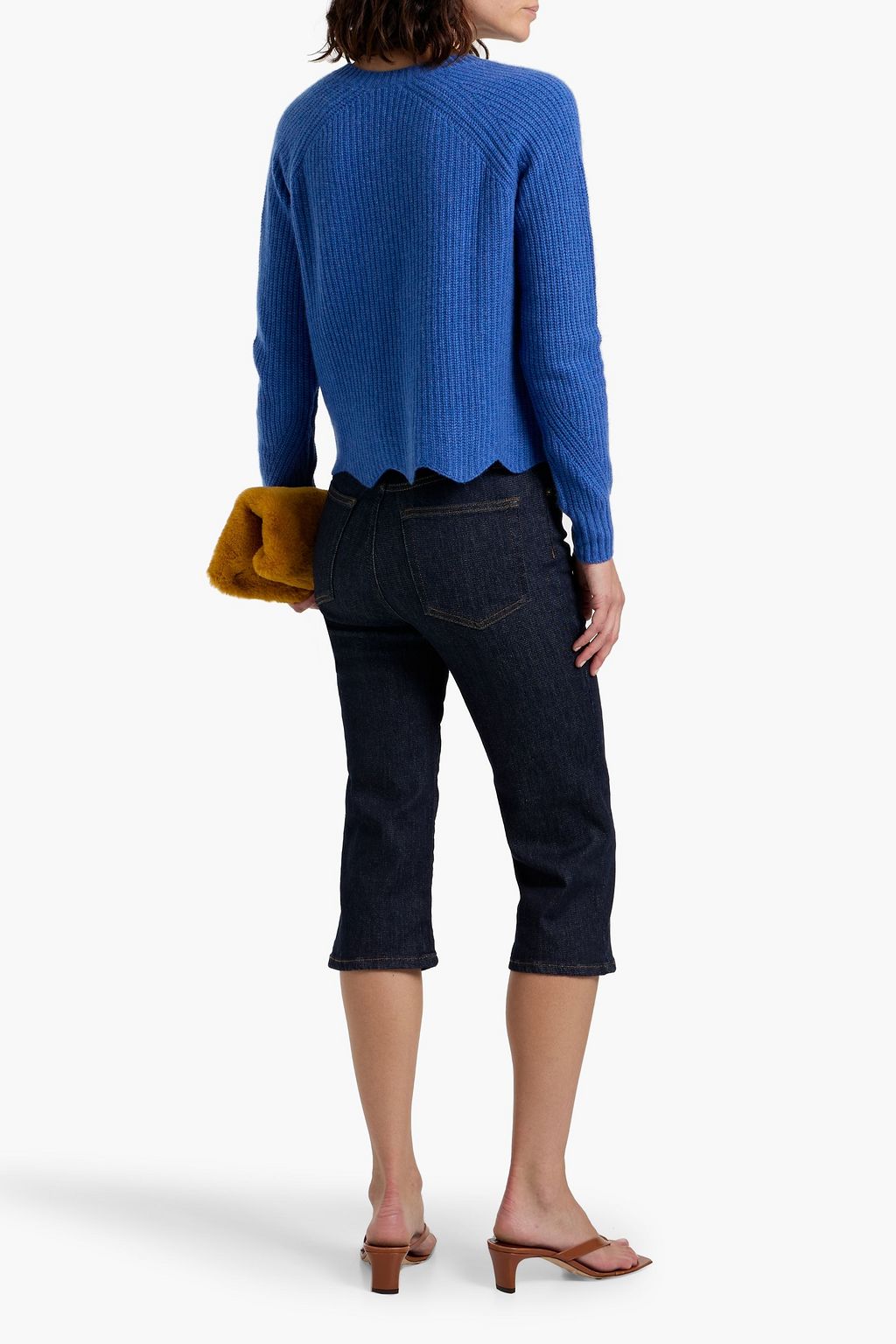 AUTUMN CASHMERE Scalloped cashmere sweater