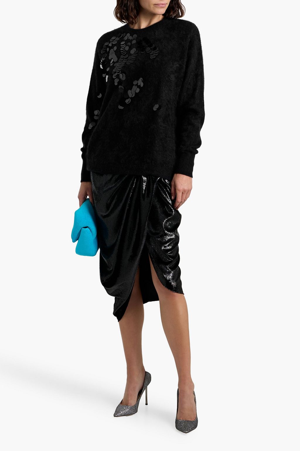 AUTUMN CASHMERE Sequin-embellished cashmere sweater