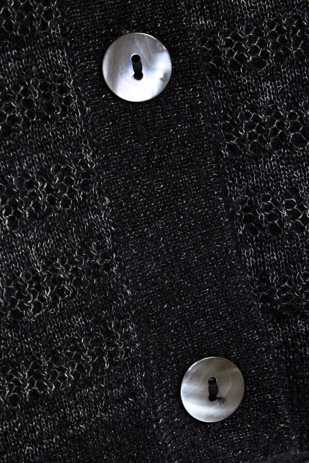 AUTUMN CASHMERE Metallic pointelle-knit cashmere and silk-blend cardigan