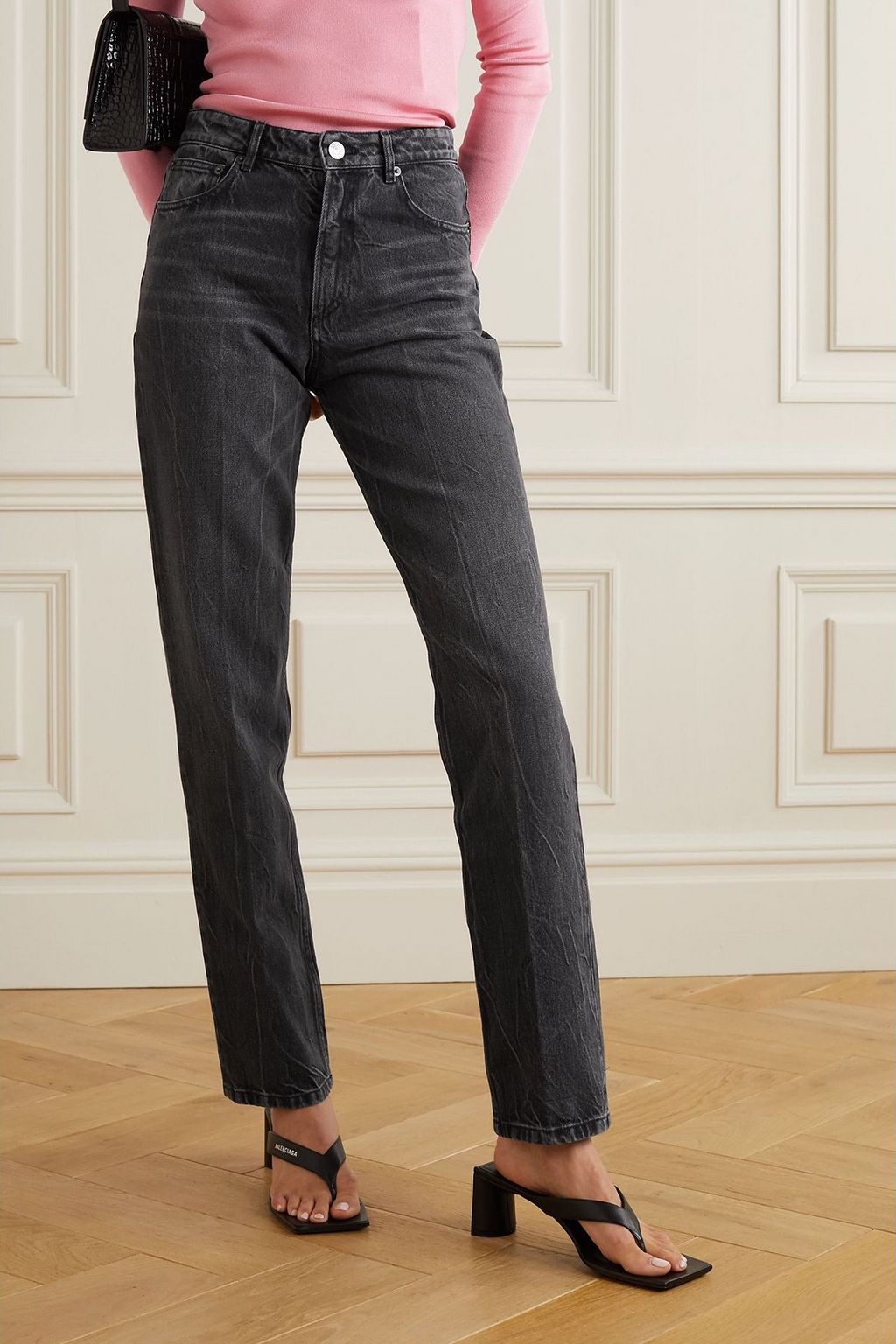 BALENCIAGA High-rise straight-leg jeans