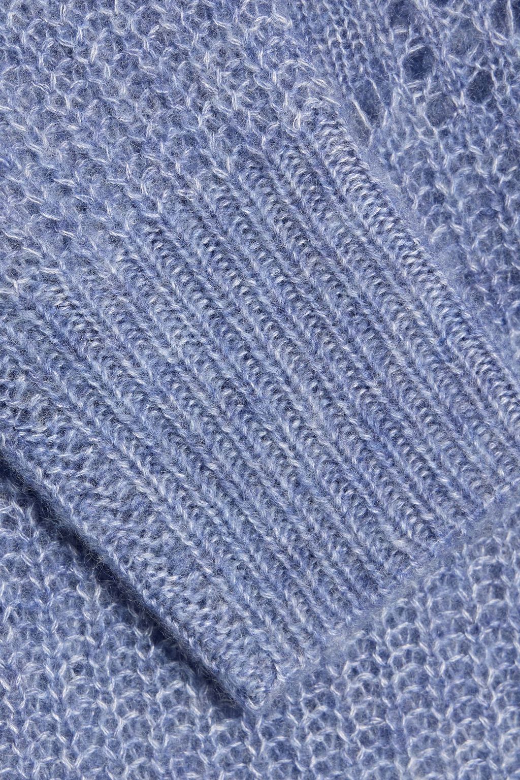 AUTUMN CASHMERE Pointelle-knit cashmere and silk-blend sweater