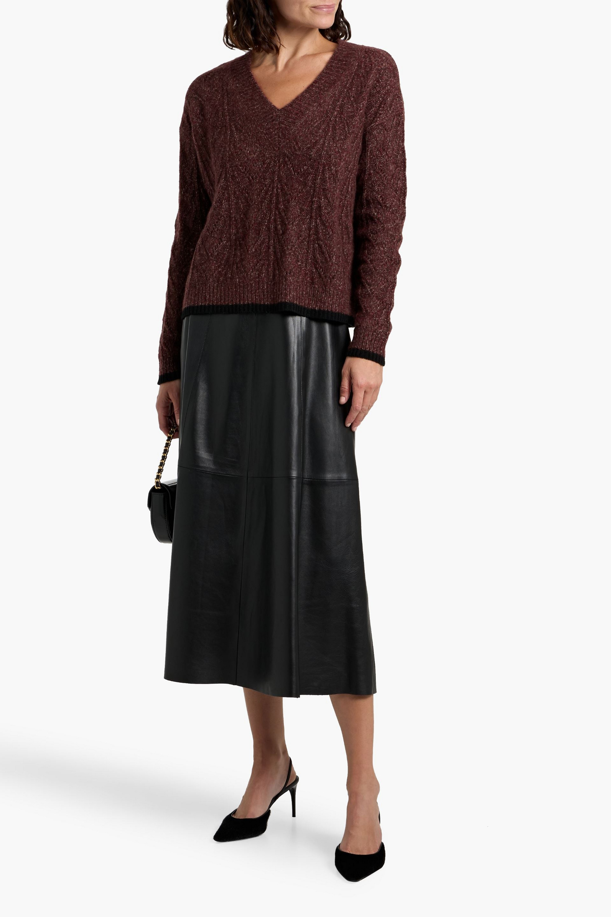 Autumn Cashmere Cable-knit cashmere and silk-blend sweater