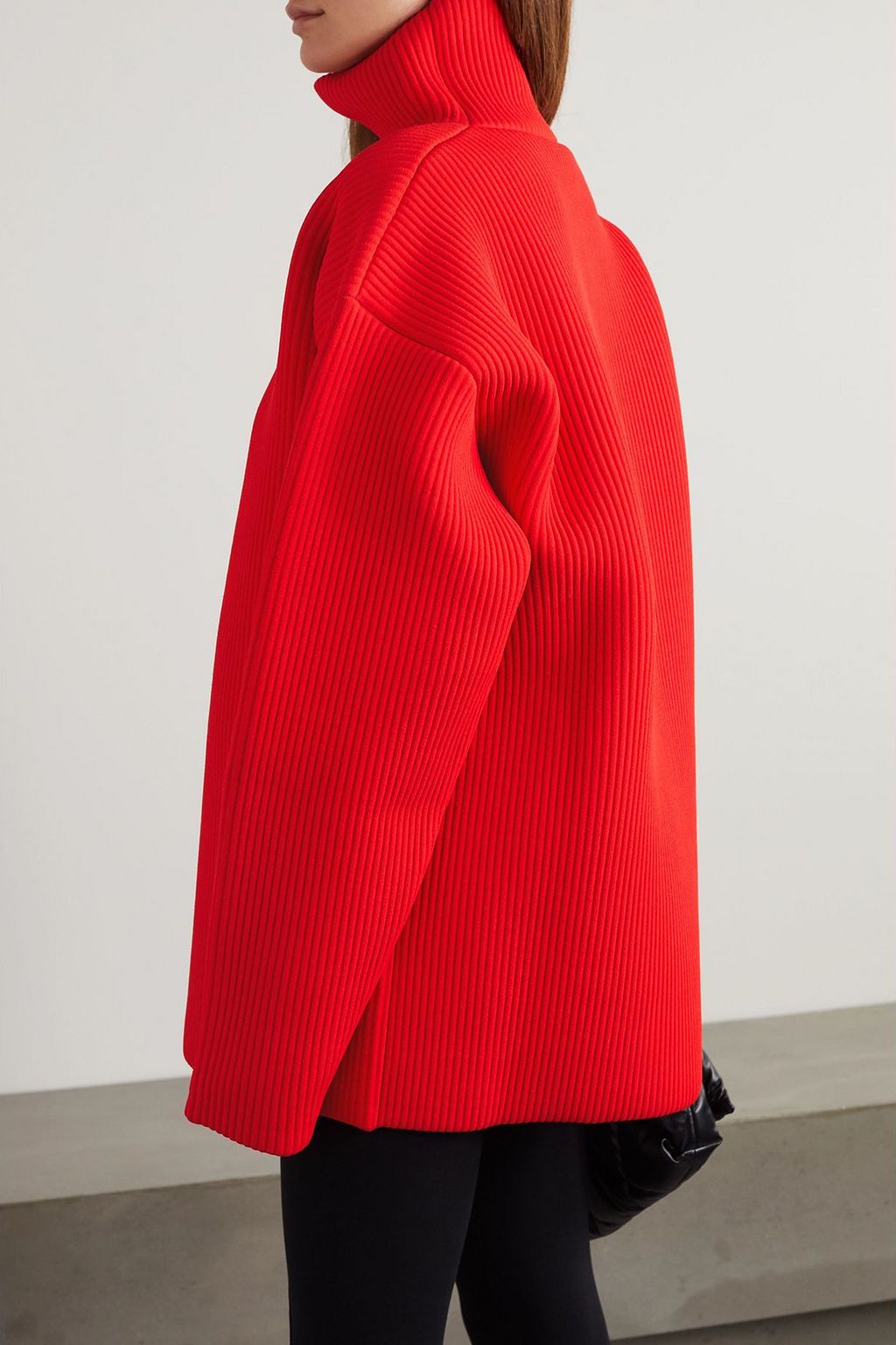 BALENCIAGA Oversized ribbed-knit turtleneck sweater