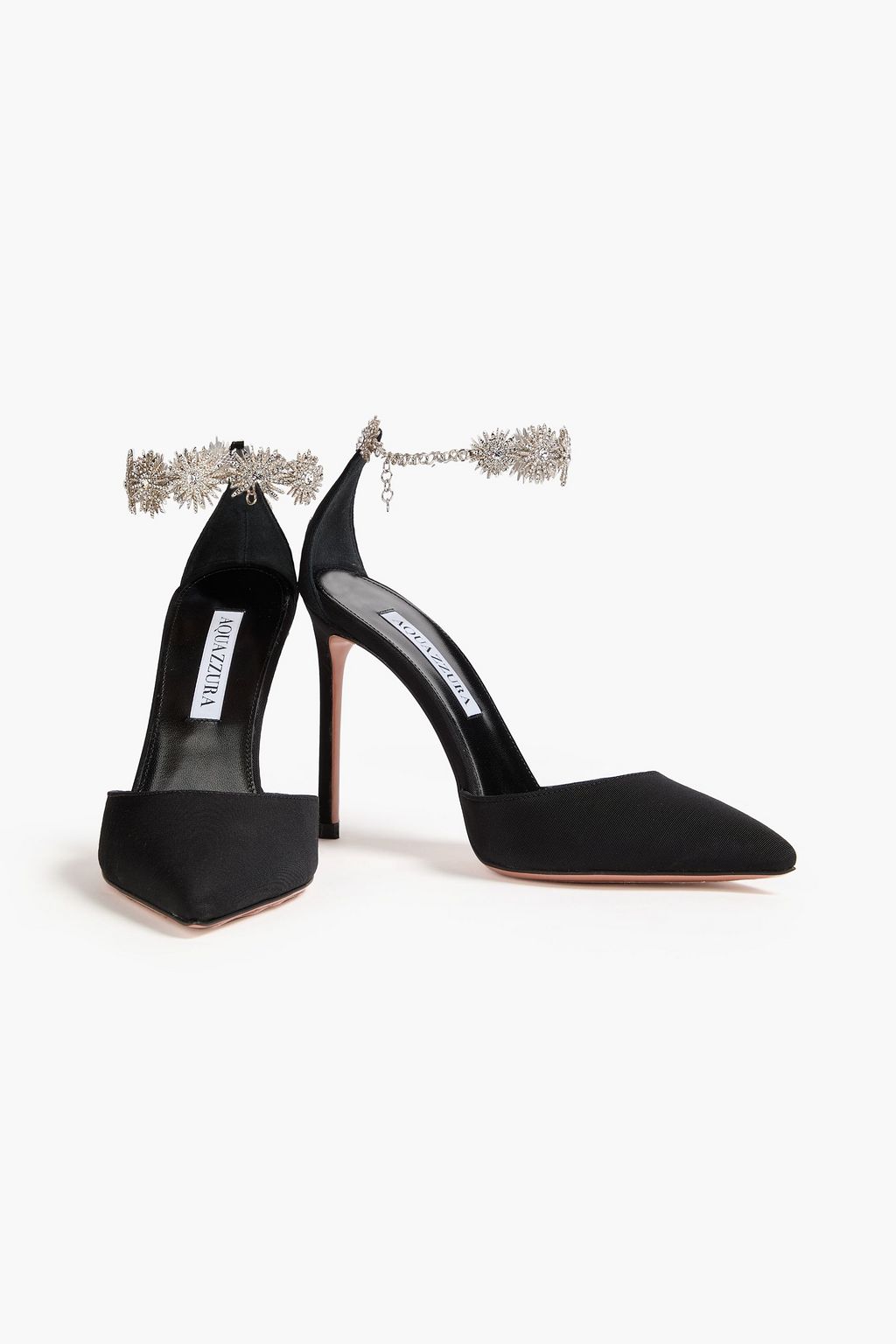 AQUAZZURA حذاء بمب "كوميت" من الفاي المزين بالكريستال