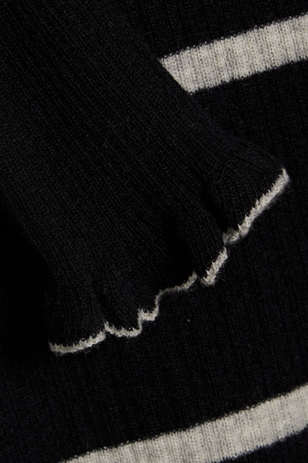 AUTUMN CASHMERE Striped ribbed cashmere sweater