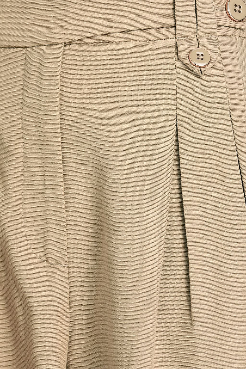 FARM RIO Pleated faille wide-leg pants