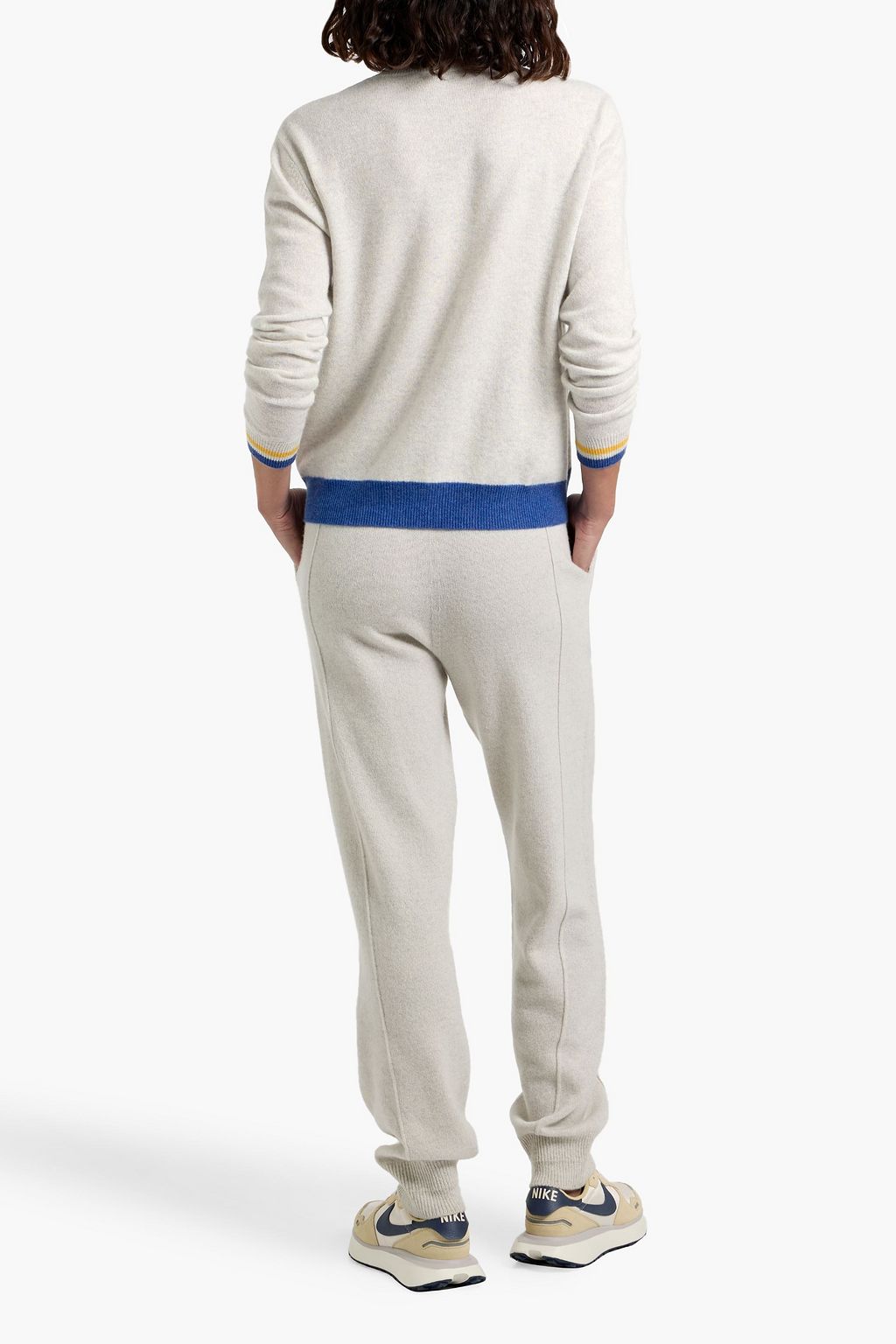 AUTUMN CASHMERE Crystal-embellished intarsia cashmere sweater