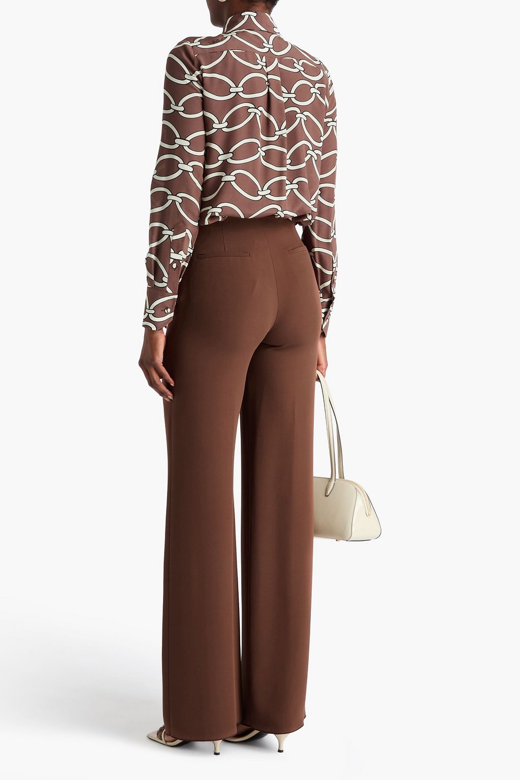 VALENTINO GARAVANI Silk-crepe wide-leg pants