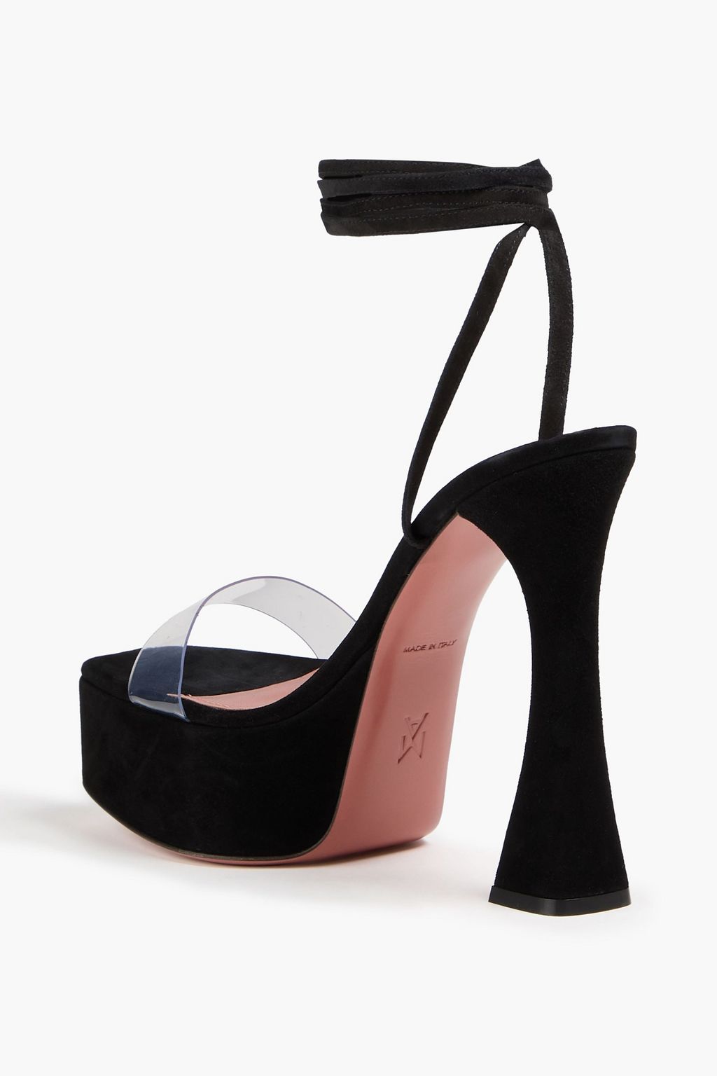AMINA MUADDI Sita PVC and suede platform sandals