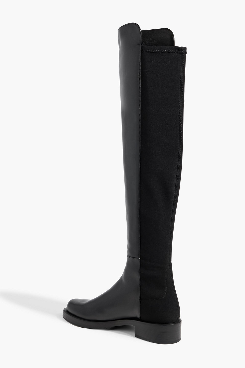 Stuart Weitzman Microstretch And Leather Over-the-knee Boots In Black