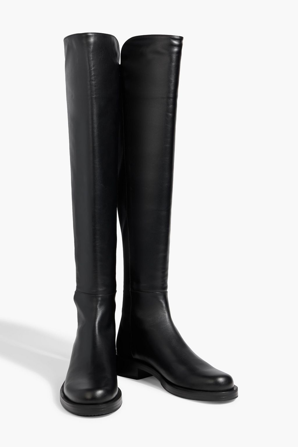 STUART WEITZMAN Microstretch and leather over-the-knee boots