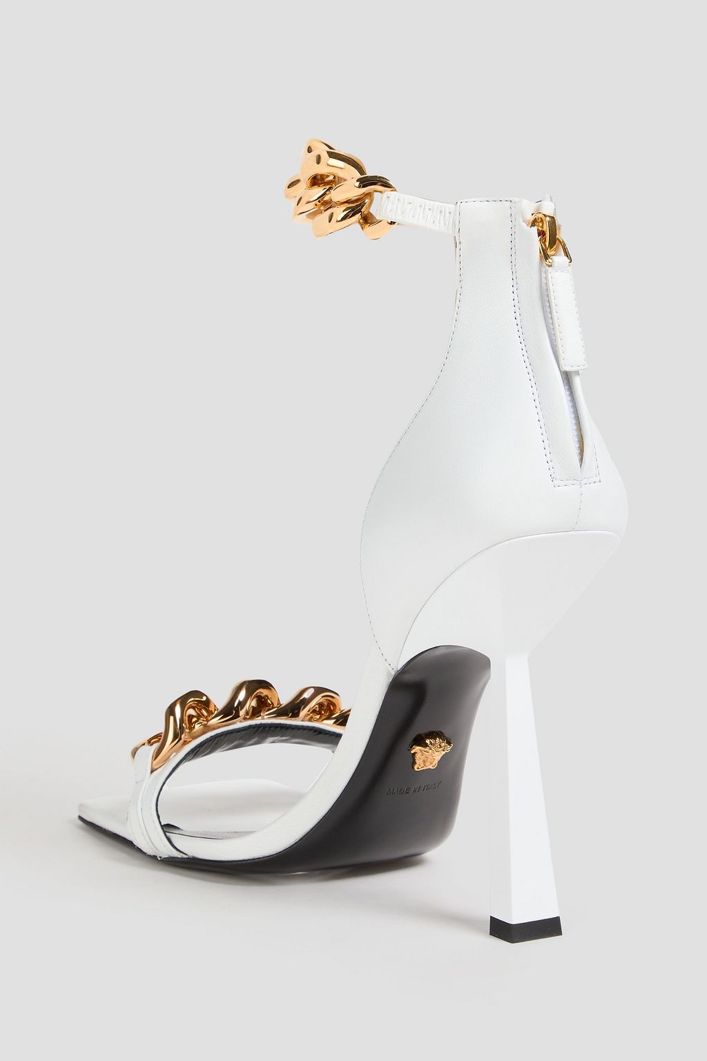 VERSACE Medusa chain-embellished leather sandals