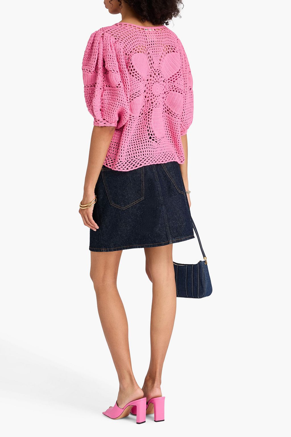 FARM RIO Crochet-knit top